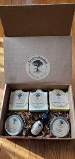 Soothing Self Care Gift Box, simples soaps, oils and salves