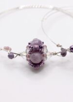 Lepidolite Wire Wrapped bracelet Macro scaled