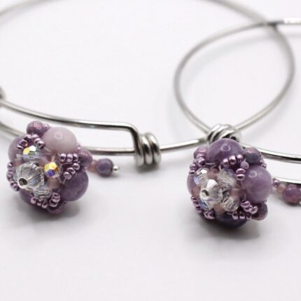 lepidolite semi precious bangle bracelets scaled