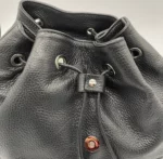 Soft pepple Italian leather Backpack - Image 4