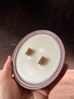 Small Batch Soy Coconut Candle in Handmade Ceramic Reusable Dish - Image 2