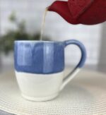 Handmade Ceramic Blue and White Mug - Image 3