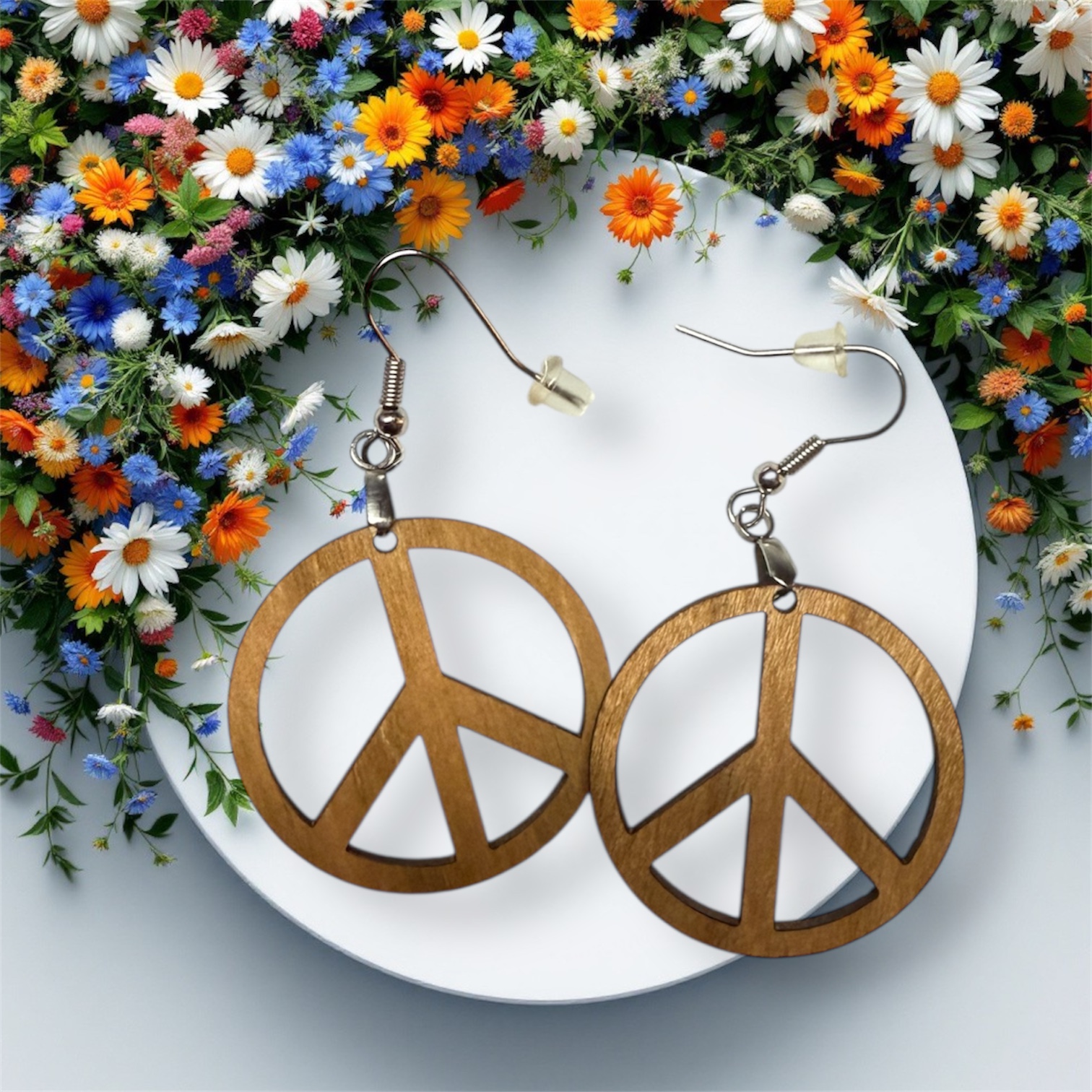 Photoroom_20250605_141501 Peace Sign Earrings – "Channel Your Inner Chill" - Image 1