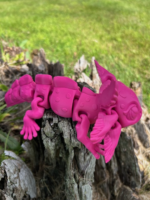 Axo_Pink1 Adorable 3D Printed Axolotl - Pink - Image 1