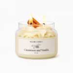 Cinnamon Vanilla Whipped Candle – Cozy Cinnamon Scented Candle for Gifts & Home Decor
