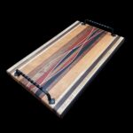 Curved Inlay Wooden Serving Tray