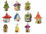 Fair Trade Fairyhouse Themed Felt Birdhouses