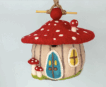 Fair Trade Fairyhouse Themed Felt Birdhouses - Image 5