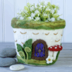 Cute Felt Fairy House Planters and Pots - Image 3