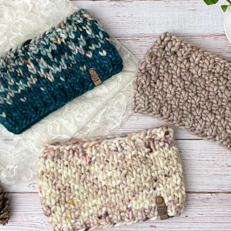 8 Hand-Knit Merino Wool Ear Warmer — Cozy, Stylish, and Available in a Variety of Colors - Image 1